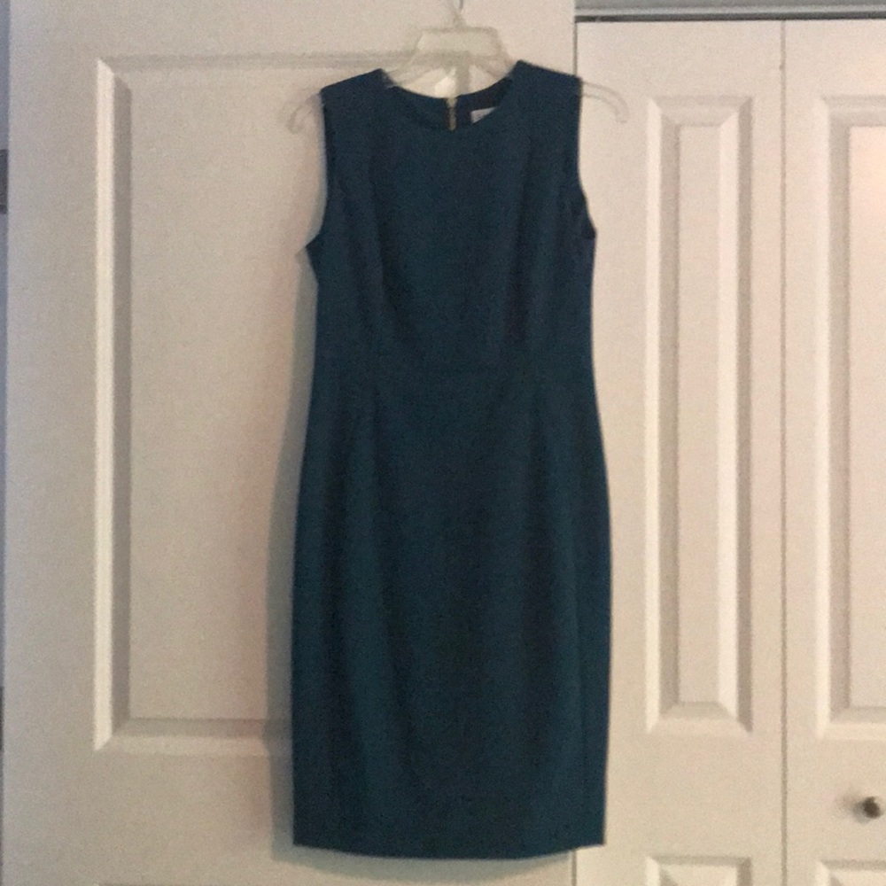 New Calvin Klein dress teal green size 8 midi